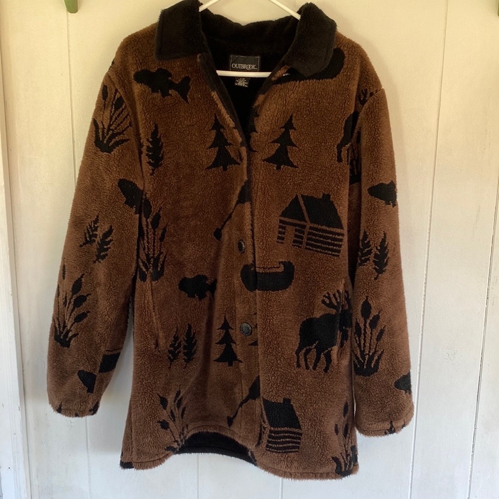 Outbrook fleece outdoor wilderness Adirondack  jacket women’s large see/desc